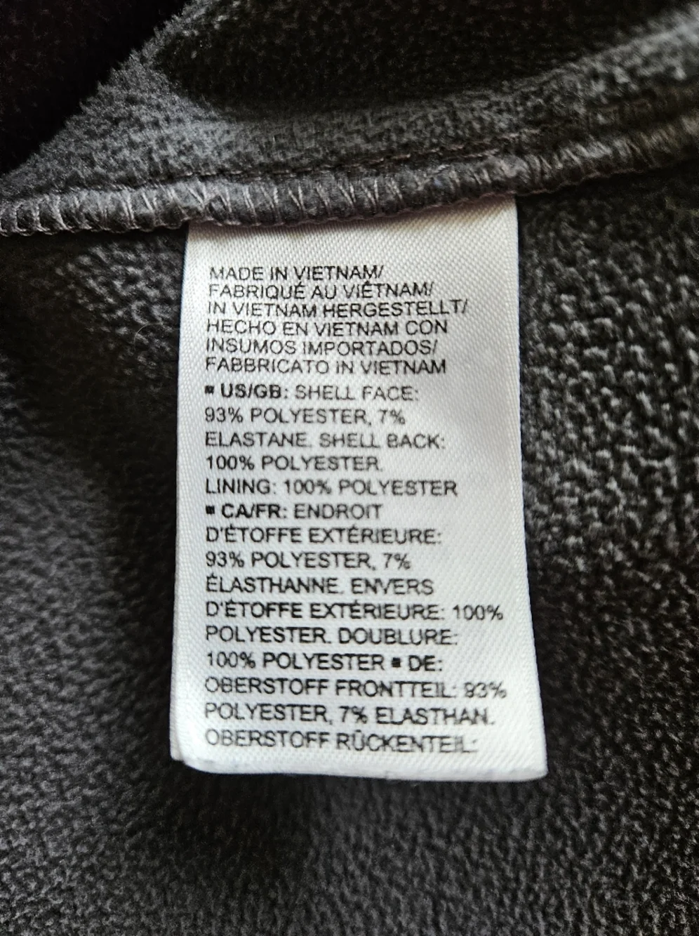 Amazon Essentials Men's 4XLT Water Resistant Softshell Jacket, Dark Gray